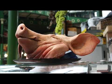 Đầu heo tươi sống