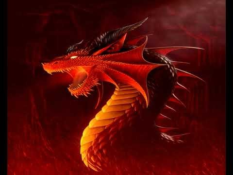 Rồng đỏ bay lượn trên bầu trời tượng trưng cho sự phát triển và thành công